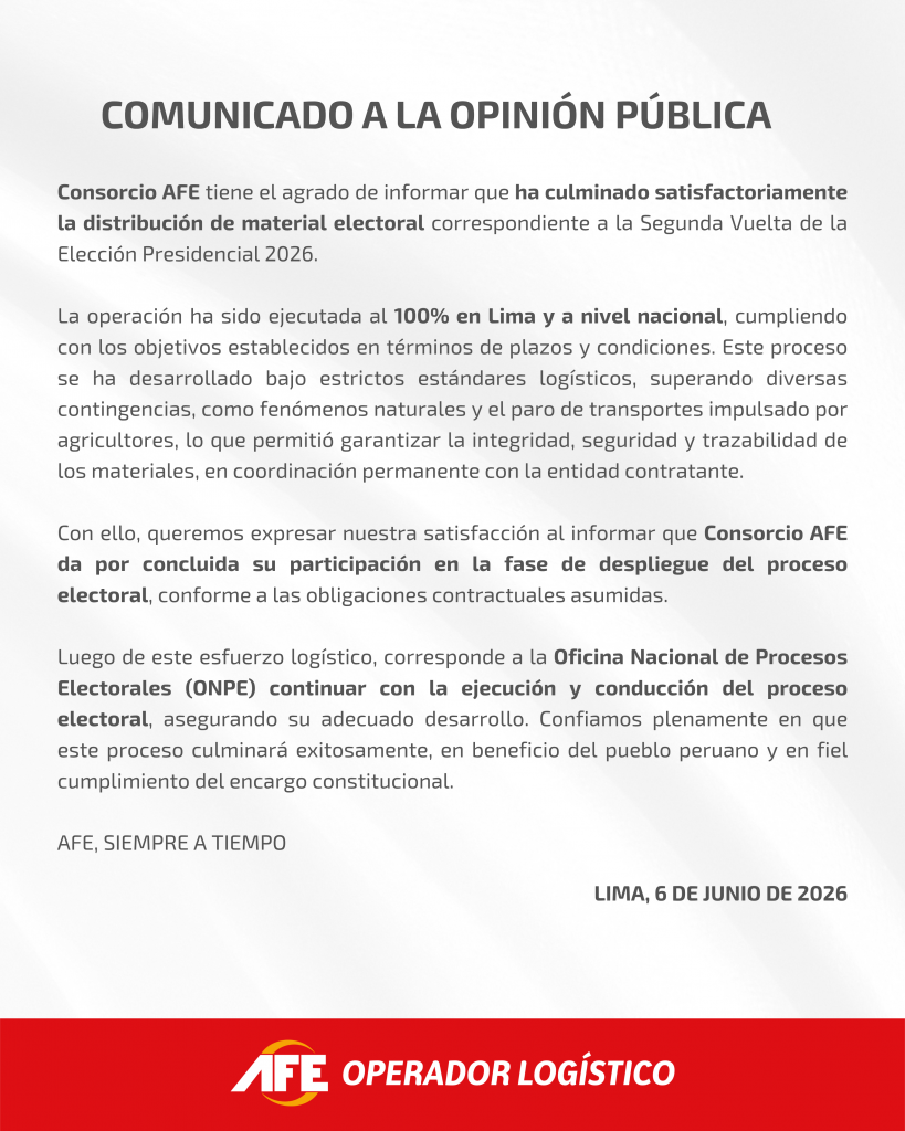 COMUNICADO 6 JUNIO